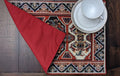 DaDalogy Set of 4-Pieces Majestic Kilim Red Persian Rug Woven Tapestry Placemats 13” x 19” (18195) by DaDalogy Bedding Collection
