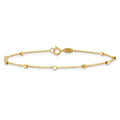 Dainty 10K Gold Bracelet for Girlfriend by Fine Color Jewels