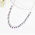 Dainty Amethyst Layer Necklace by Fine Color Jewels