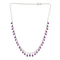 Dainty Amethyst Layer Necklace by Fine Color Jewels