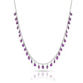 Dainty Amethyst Layer Necklace by Fine Color Jewels
