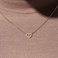 Dainty Diamond Heart Necklace Tiny Love Heart Everyday Necklace by DailySale