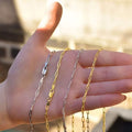 Dainty Paperclip Layering Chains in Sterling Silver by DailySale