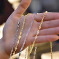 Dainty Paperclip Layering Chains in Sterling Silver by DailySale