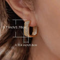 Dainty Paved CZ Hoop Earrings 18k Gold Plated Ear Jewelry by DailySale