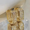 Dainty Paved CZ Hoop Earrings 18k Gold Plated Ear Jewelry