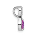 Dainty Ruby and CZ Infinity Chain Slide Infinity Pendant by Fine Color Jewels