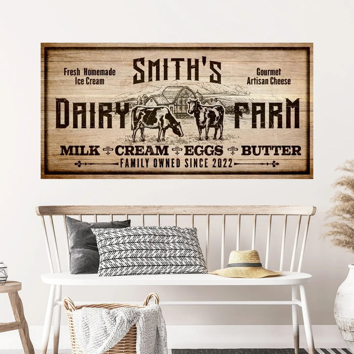 Dairy Farm Sign II by Tailored Canvases