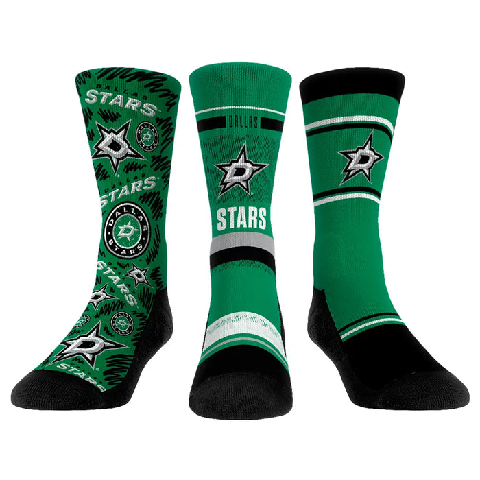 Dallas Stars - 3-Pack by Rock 'Em Socks