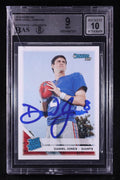 Daniel Jones 2019 Donruss Rookie Card 304 Signed Beckett BAS 9 Auto 10 by Price Is Right Miami
