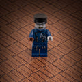 Hardwood Minifig Flooring (Rough, Dark) 2x2 Tile made using LEGO part by B3 Customs
