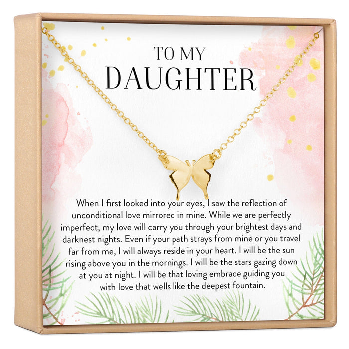 Daughter Butterfly Pendant Necklace by Dear Ava