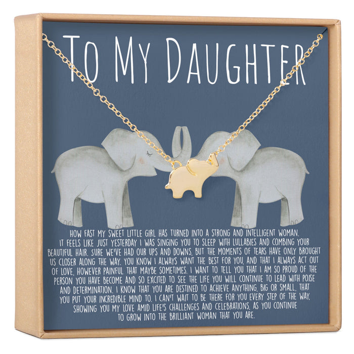 Daughter Elephant Pendant Necklace by Dear Ava