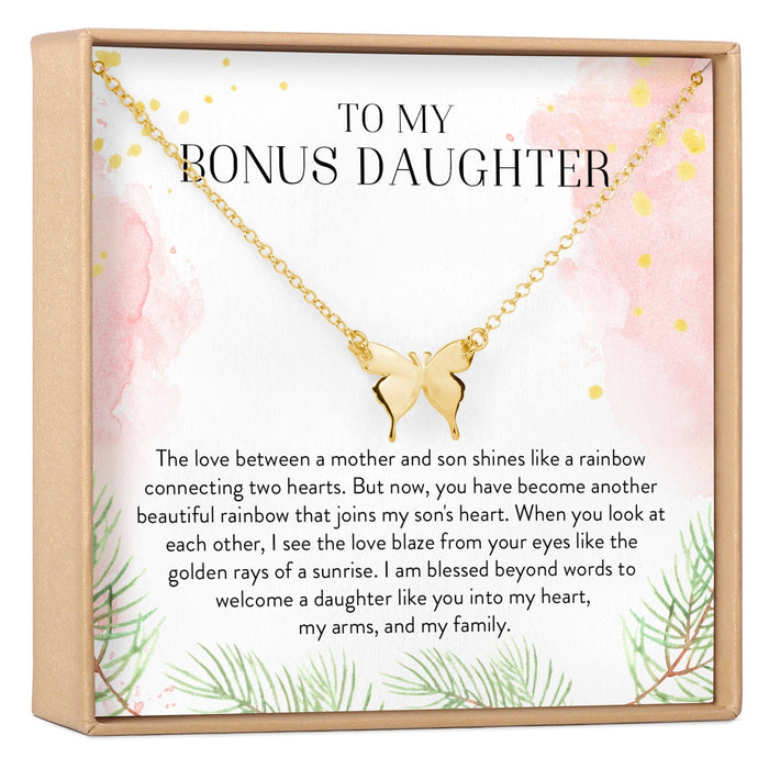 Daughter-In-Law Butterfly Pendant Necklace by Dear Ava