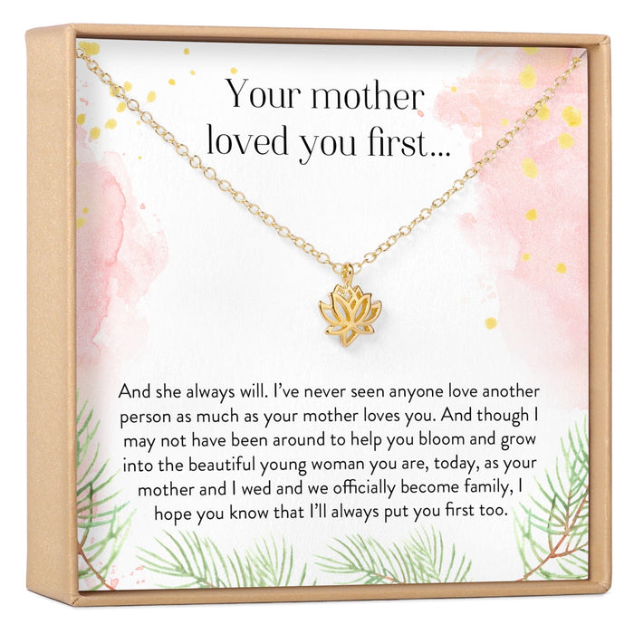 Daughter of the Bride Lotus Necklace by Dear Ava