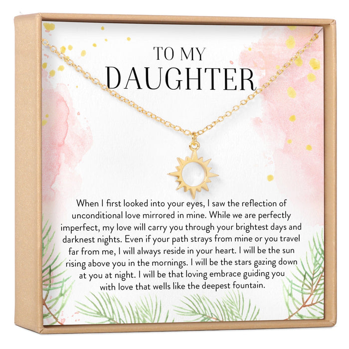Daughter Sun Pendant Necklace by Dear Ava