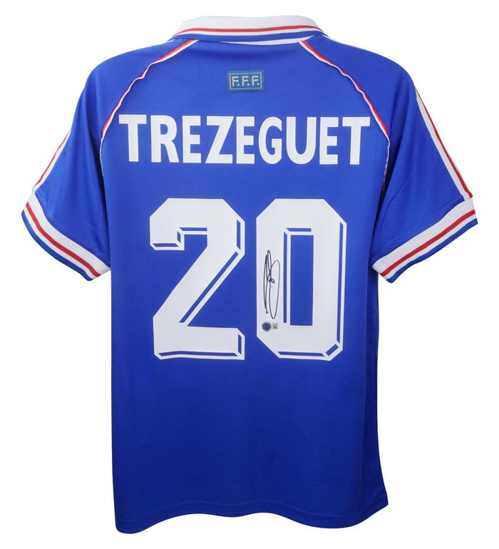 David Trezeguet Signed France National Team Adidas Jersey Beckett Authenticated Size Large by Price Is Right Miami