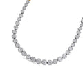 IGI Certified 14K Yellow Gold 14 3/4 cttw Pave Set Round-Cut Diamond Riviera Necklace (F-G Color, S2-I1 Clarity) by Bids.com