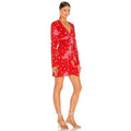 Free People Womens Date Night Print Mini Dress by Vanessa Jane