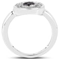 0.20 Carat Genuine Black Diamond and White Diamond .925 Sterling Silver Ring by Bids.com