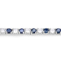 6.87 ct. t.w. Blue Sapphire and White Topaz Bracelet in Sterling Silver by Bids.com