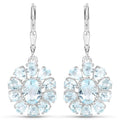 14.02 Carat Genuine Blue Topaz and White Topaz .925 Sterling Silver 3 Piece Jewelry Set (Ring, Earrings, and Pendant w/ Chain) by Bids.com