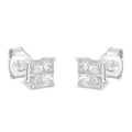 10K White Gold Diamond Stud Earrings (3/4 cttw, H-I Color, SI2-I1 Clarity) by Bids.com
