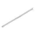 14K White Gold 4 7/8 cttw Baguette & Round Brilliant-Cut Diamond Channel- & Prong-Set Tennis Bracelet (I-J Color, I1-I2 Clarity) - Size 7.25" by Bids.com
