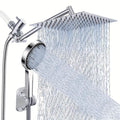 High Pressure Rainfall & Handheld Shower Head – Adjustable, Chrome/Black by DailySale