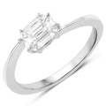 0.33 Carat Genuine White Diamond 18K White Gold Ring (F-G Color, VVS-VS Clarity) by Bids.com