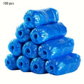 100-Pack: Disposable Plastic Shoe Covers – Waterproof & Slip-Resistant by DailySale