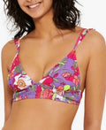 Hula Honey Juniors Cheetah Swirl Ruffled Push-Up Bikini Top by Vanessa Jane