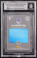 De'Aaron Fox Signed 2017-18 Donruss Optic Holo #196 RR RC (BGS) by Price Is Right Miami