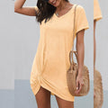 Dearlovers Womens Short Sleeve Tshirt Side Knot Mini Dress by DailySale