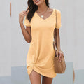 Dearlovers Womens Short Sleeve Tshirt Side Knot Mini Dress by DailySale
