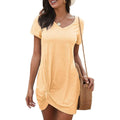 Dearlovers Womens Short Sleeve Tshirt Side Knot Mini Dress by DailySale