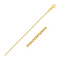 14k Yellow Gold Round Cable Link Chain 1.3mm by Bids.com