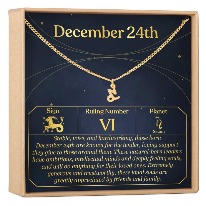 December 24th Capricorn Necklace by Dear Ava