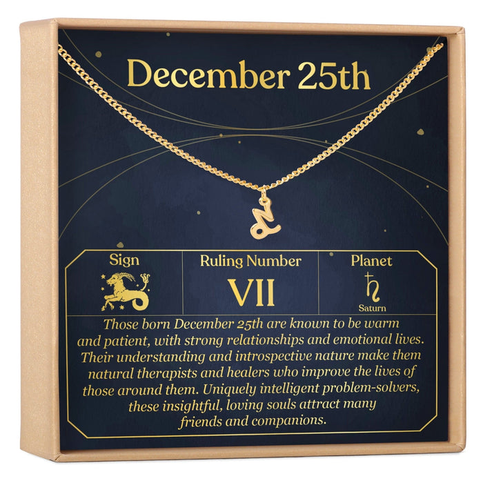 December 25th Capricorn Necklace by Dear Ava