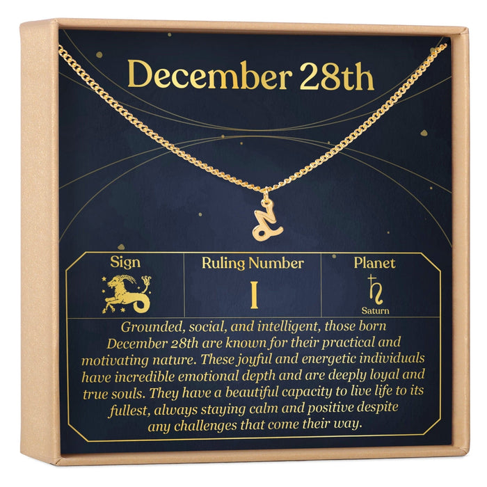 December 28th Capricorn Necklace by Dear Ava