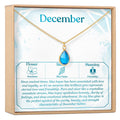December Birthday Blue Topaz Birthstone Necklace by Dear Ava