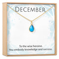 December Birthstone / Tanzanite Crystal Charm Necklace by Dear Ava