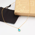December Birthstone / Tanzanite Crystal Charm Necklace by Dear Ava