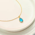 December Birthstone / Tanzanite Crystal Charm Necklace by Dear Ava
