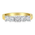 14KT Two Toned Gold 5 Stone Diamond Ring (1 cttw, H-I Color, SI1-SI2 Clarity) by Bids.com