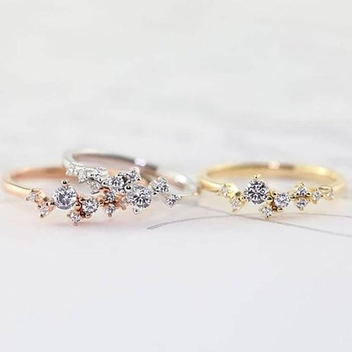 Delicate Cz Stackings Ring In 18Kt Gold by DailySale