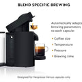 De'Longhi Nespresso VertuoPlus Coffee and Espresso Machine by De'Longhi, 38 ounces, Matte Black (Refurbished) by DailySale