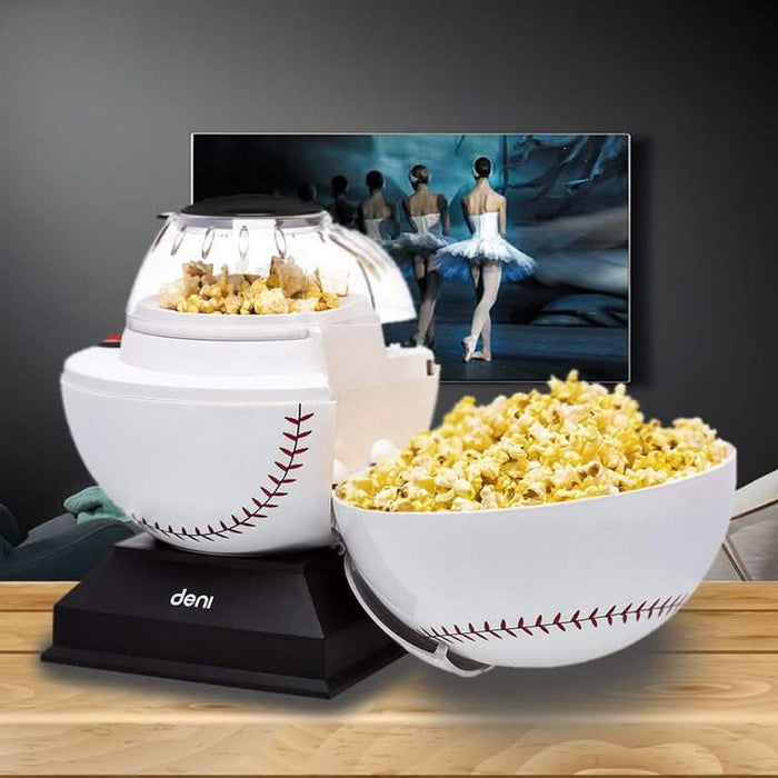 Deni Popcorn Maker Baseball Hot Air Popcorn Popper by DailySale