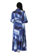Satin Denim Illusion Maxi Dress by The House of Stylez