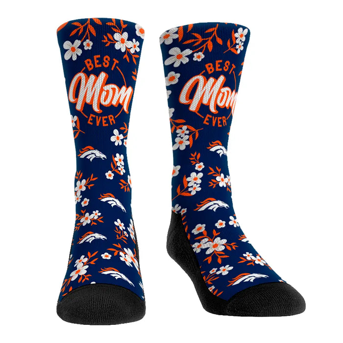 Denver Broncos - Best Mom Floral by Rock 'Em Socks